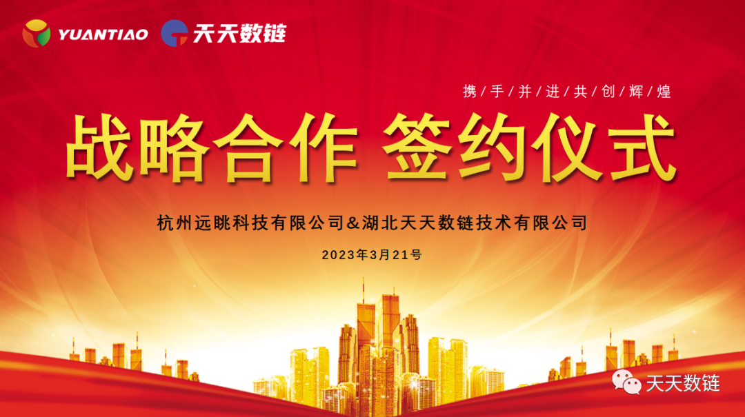 热烈祝贺！杭州远眺科技与湖北天天数链达成战略合作