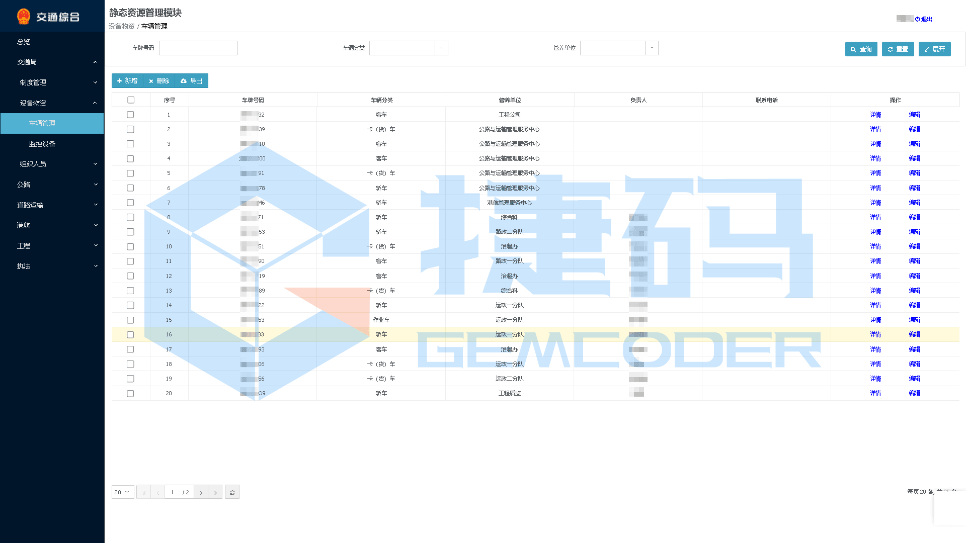 智慧交通应急指挥系统与运行监测平台（TOCC）